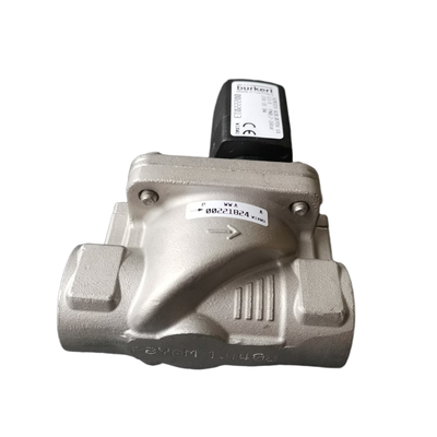 EPDM Low Temperature Tolerant 2 Position 2 Way NC Diaphragm Solenoid Valve Burkert 6281 Series G1 1/2 Port 40mm Big Orifice Corrosion Resistant Stainless Steel  00222025 00222026 00222027