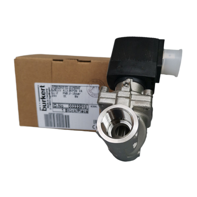 G1 1/2 G2 Female Thread Burkert 6281 NO Fluid Control Unit 2/2 NO 40.0 Orifice FKM Seal Stainless Steel Construction 8W Coil DC/AC Power 00228399 00228400 00228401 00228402 00228403 00228404