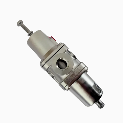 NORGREN B38P‑244‑B1MA B38P‑344‑B1MA Stainless‑Steel Filter‑Regulator PTF Thread Manual Drain 5μm‑25μm Element NACE Compliant For Corrosive Marine‑Offshore Compressed Air Preparation System