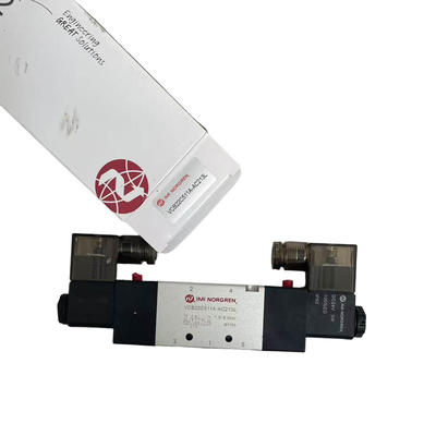G3/8 Double Solenoid Latching Valve NORGREN VCB22C511A-AC213L 24VDC 5/2 Pneumatic Directional Valve for Conveyor System 1800 L/min Flow