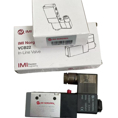 Spring Return Solenoid Valve NORGREN VCB22B417A-AB219J G1/4 AC220V 3/2 NC Pneumatic Directional Valve for Blow Molding Machine