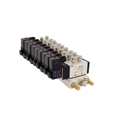 Airtac 4V210-08 Directional Control Solenoid Valve Assembly 7 To 10 Station Combined Valve Pack Short Flow Path Low Air Leakage For Multi Channel Air Control System