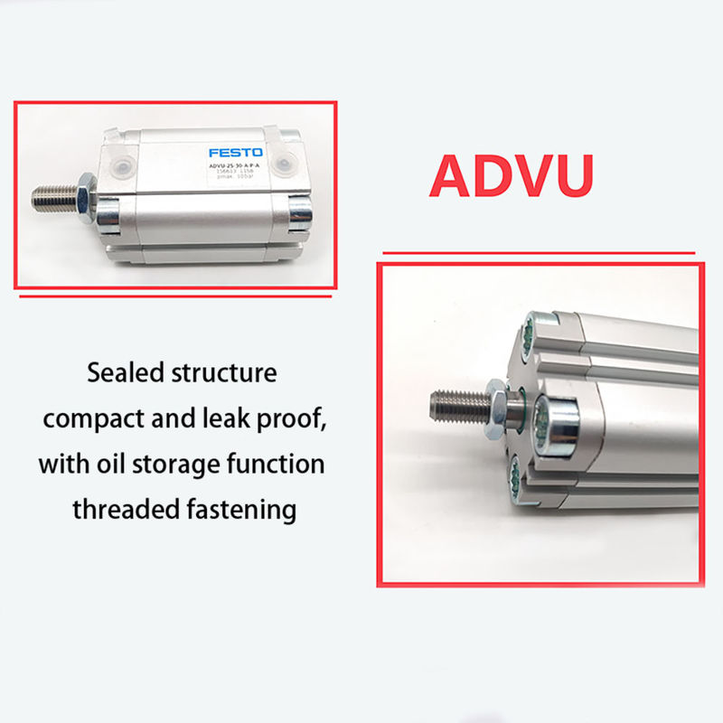 Compact Pneumatic Cylinder with Piston Male Thread 7 bar ADVU-16-40-A-P-A