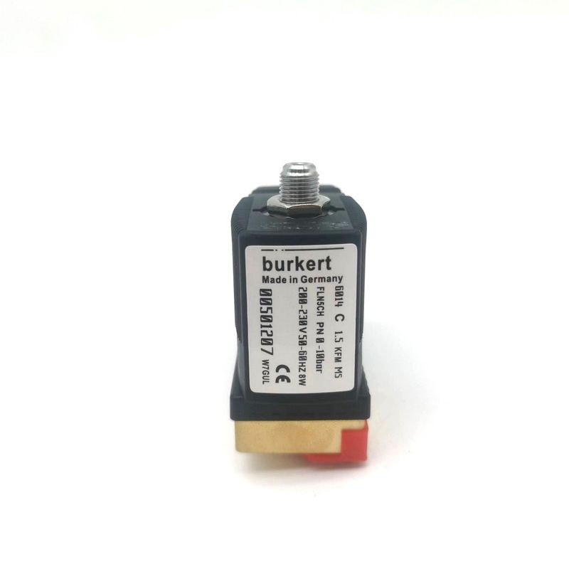00134240 BURKERT 6013 Type Direct Acting G1/8 Inch 2/2 Normally Closed 2.5 Flow Hole FKM Sealed Brass Valve Body 24VDC 8W 0~10bar
