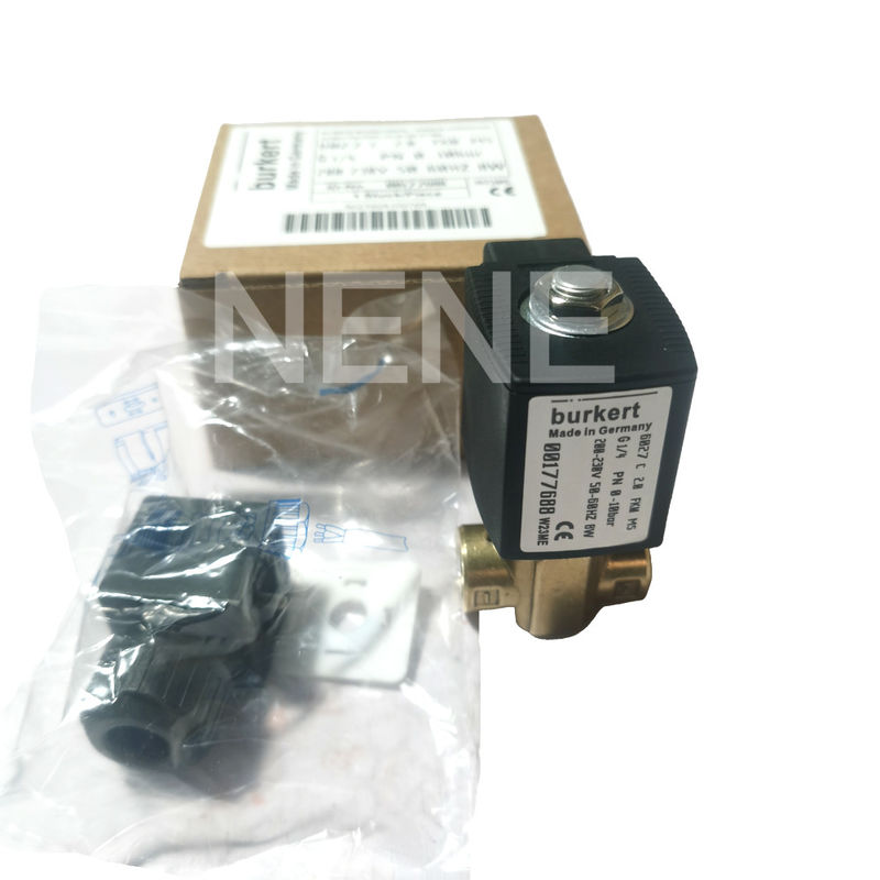 Burkert Solenoid Valve 00134241 6013 Type Direct Acting G1/8-Inch 2.5 Flow Hole FKM Sealed Brass Valve Body 24VAC 8W 0~16bar