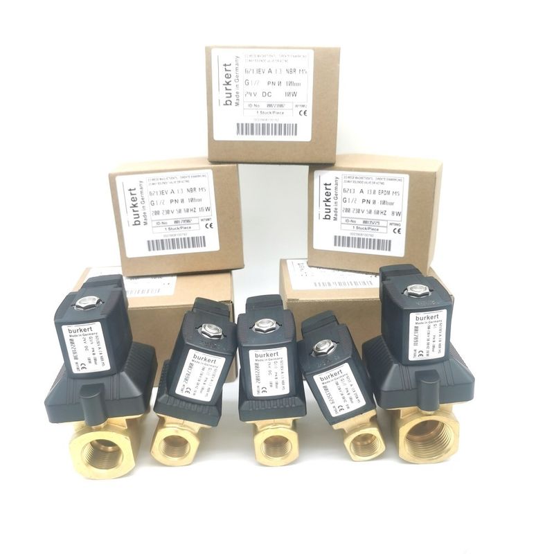 Burkert Solenoid Valve FKM Seal 00126091 24VDC 8W 0~6bar 6013 Type Direct Acting G1/8 Inch 2/2 Normally Closed 3.0 Flow Hole