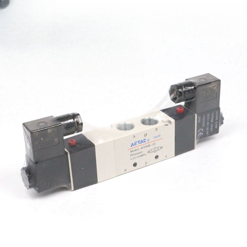 Airtac 4V330E-10: Solenoid Air Valve(5/2,5/3 way) - 4V330E10BI  4V330P-10 AC220V
