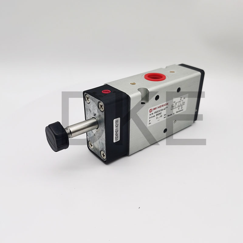 V62C417A-A313J V62 series inline solenoid valve, G3/8, 3/2, NC, solenoid pilot / spring return