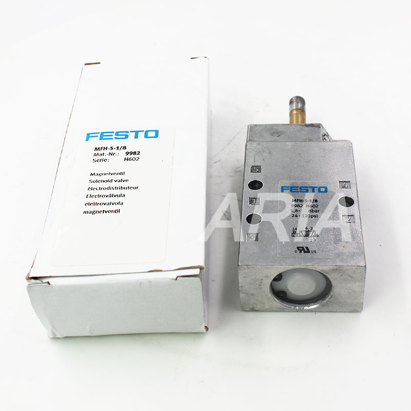 MFH-5-1/8 9982 Solenoid Valve 5/2, Spring return 1.8-8 bar G 1/8, Coil sold separately