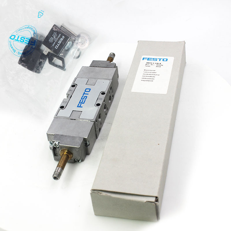 JMFH-5-1/8-B Festo Solenoid Valve 30486 Tiger 2000, 5/2, dbl sol sold separate, G1/8, int pilot