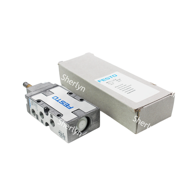 FESTO MFH-5-1/8-B Solenoid Valve, 5/2 Monostable Mec Spr, Int Pilot G/8