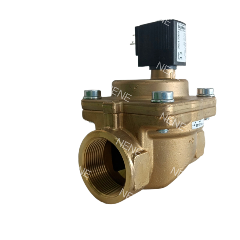 Burkert Solenoid Valve 00221849 6281 G3/4 2/2 Normally Closed 13.0 Flow Hole NBR Sealed Brass Valve Body AC220V 8W 0.2-16bar -10~+80 ℃