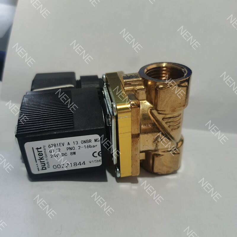 Burkert Solenoid Control Valve Brass Body 00221865 6281 G2 2/2 Normally Closed 40.0 Flow Hole NBR Seal DC24V 8W 0.2-16bar -10~+80 ℃