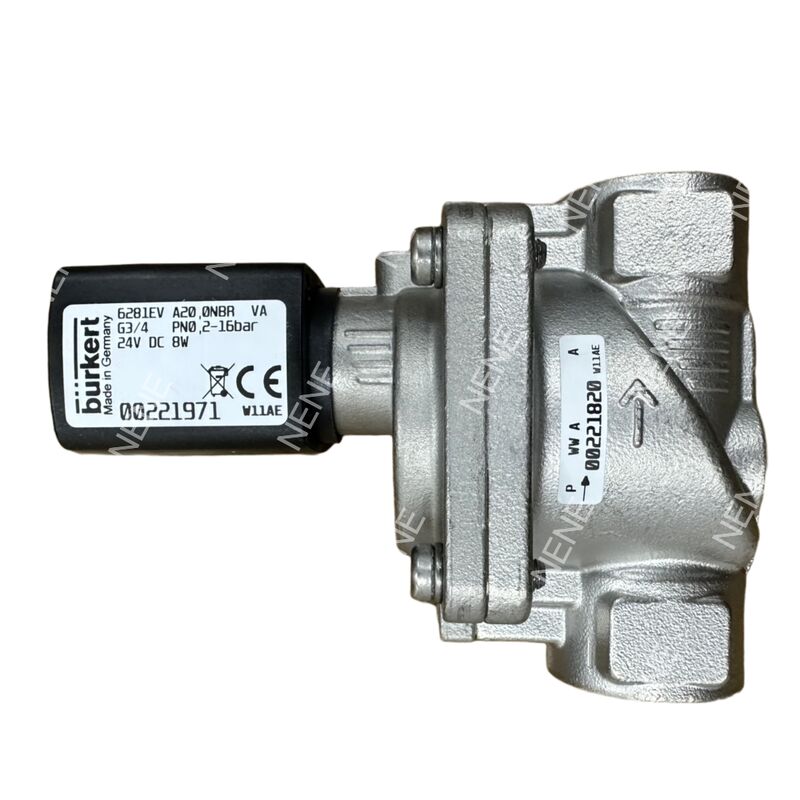 High Temperature Solenoid Valve BURKERT Type 6281 00322512 G1/4 2/2 Normally Closed Brass Body FKM Seal 10.0 Orifice AC24V 8W 0.2-16bar 0 to +120°C
