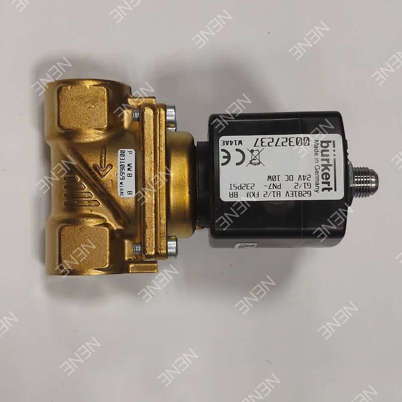 AC24V High Temperature FKM Seal Solenoid Valve BURKERT Type 6281 00221878 G3/4 2/2 NC Brass Body 20.0 Orifice 8W 0.2-16bar 0~+120°C