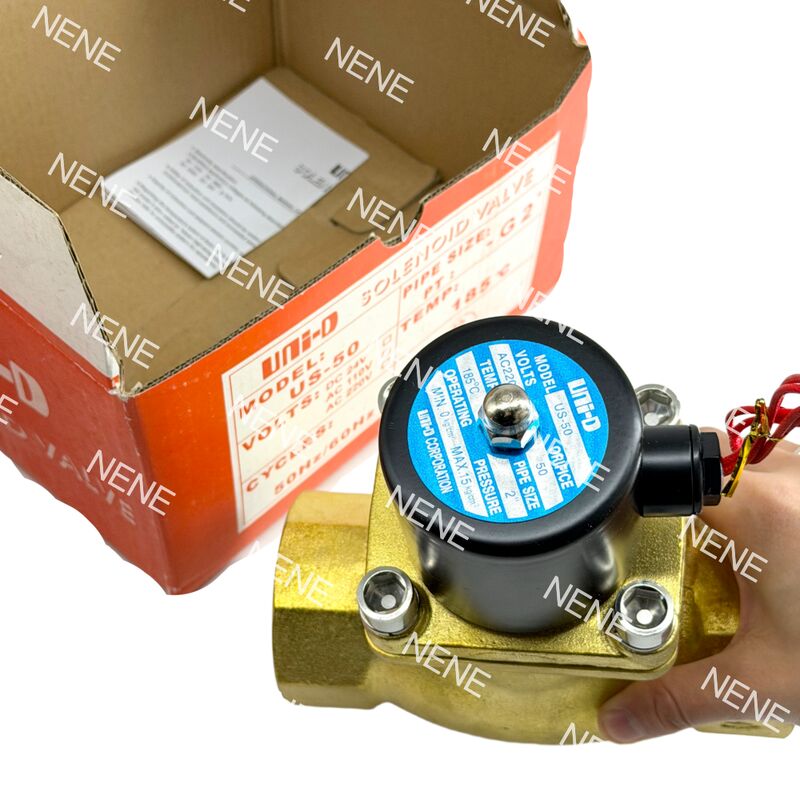 US-50 UNID Pneumatic Solenoid Valve Brass 2" ORIFICE 50 mm 2 Inch -5°C ~ 185°C