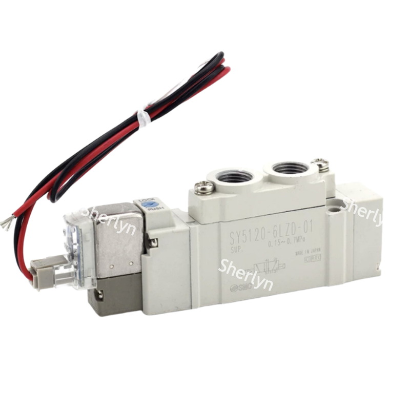 C6 Quick Connect Low Power Pilot Solenoid Valve SMC SY3120-6LZD-C6 DC12V for SMT Component Mounting Equipment
