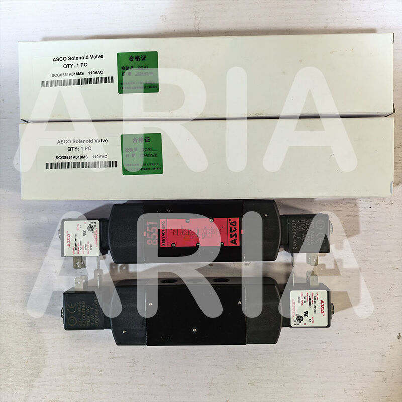 ASCO SC8551A018MS SC8551A017MS 24DC AC110V 4-Way Aluminum 1/4 In Solenoid Valve Namur Mount
