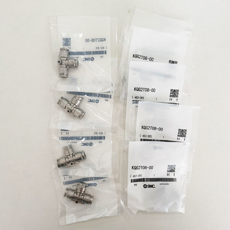 SMC Corporation KQG2T08-00 One-Touch Fitting, 8 mm Tube Size, KQG2 Series SUS316 stainless steel body、FKM fluorine rubber seal、grease-free fitting