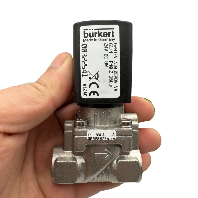 EPDM Seal Materials G1/4″ Pneumatic Solenoid Valve 24V DC 2 Way Normally Closed Valve and 2 Way Normally Open Valve Function 00322541