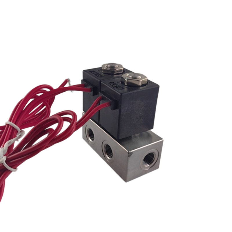 1913BB252-S Pneumatic Solenoid Valve With 1/4 Port Size 2 Way Normally Open 24VAC Stainless Steel