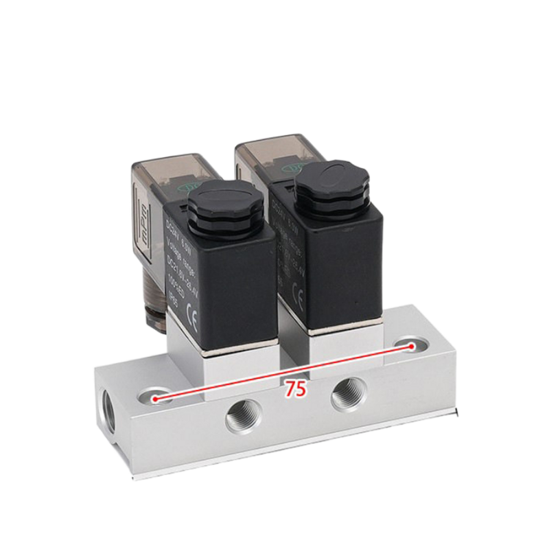 1-Inlet-2-Outlet 2V025-06-2F Solenoid Valve Manifold and 2V025-06-3F 1-Inlet-3-Outlet  DC12V/24V AC110V/220V