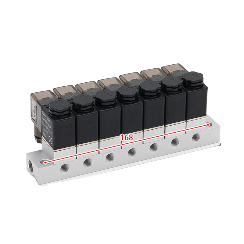 FKM Seal Ring 1-Inlet-6-Outlet 2V025-06-6F Solenoid Valve Manifold and 2V025-06-7F 1-Inlet-7-Outlet