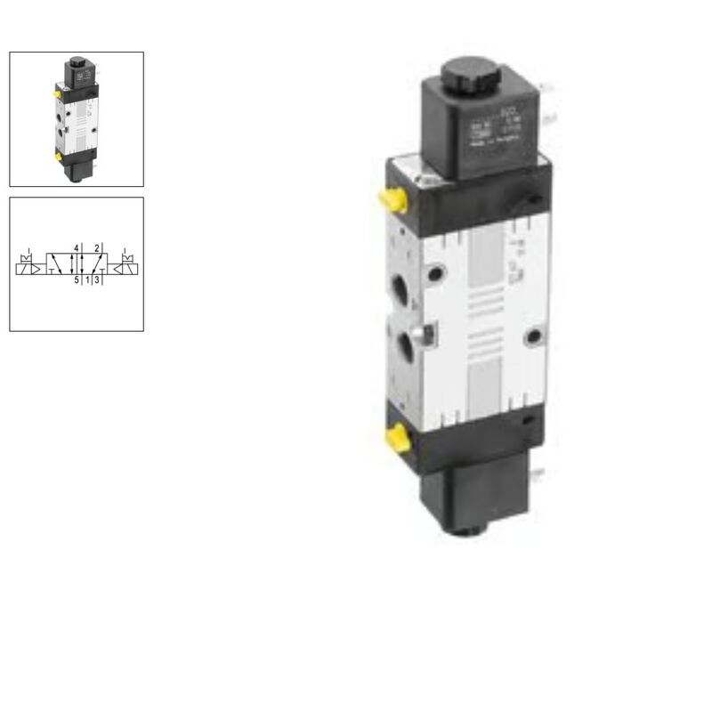 AVENTICS CD07 Series 5/2 Way Solenoid Valve with IP65 Protection and G1/4 Port Size for 24V DC / 230V AC