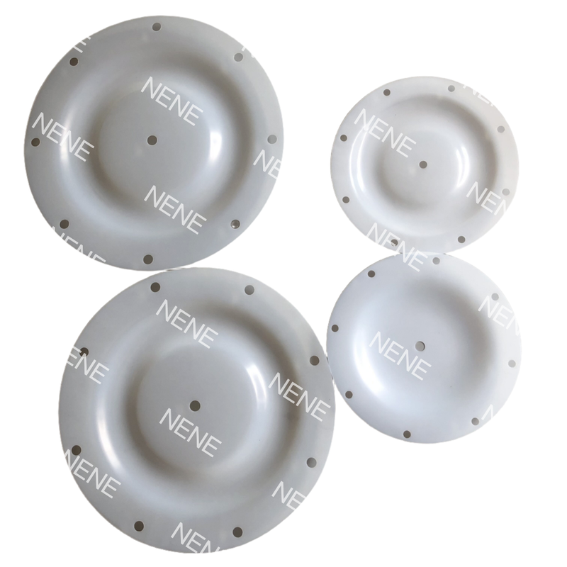 QBY-50 Diaphragm 300MM Outer Diameter 8 Holes White Air Operated Pump Repair Diaphragm For Wastewater Delivery