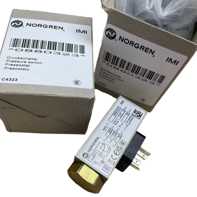 G1/4 Thread 0.5-8bar Pressure Switch NORGREN 0880323 Pressure Monitor for Machine Tool Fluid Pipeline