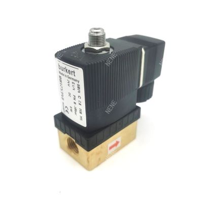 FKM Seal Solenoid Valve G1/4 Inch G1/4 Inch 00125304 6013 Type Direct Action 2/2 Normally Closed 3.0 Flow Hole FKM Seal 220VAC 8W 0~10bar Brass Valve Body