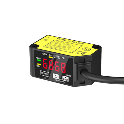 HG-C1400 Laser Displacement Sensor 400Mm Reference Distance ±200Mm Measuring Range 800Um Repeatability IP67 12-24V DC NPN PNP 0-5V 4-20Ma Analog Output